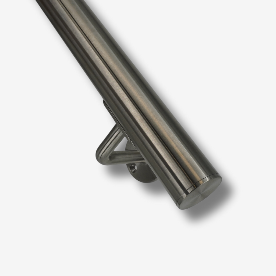 RVS trapleuning - Rond 42mm - Met leuninghouders R1 - RVS Line - Geborsteld RVS 304