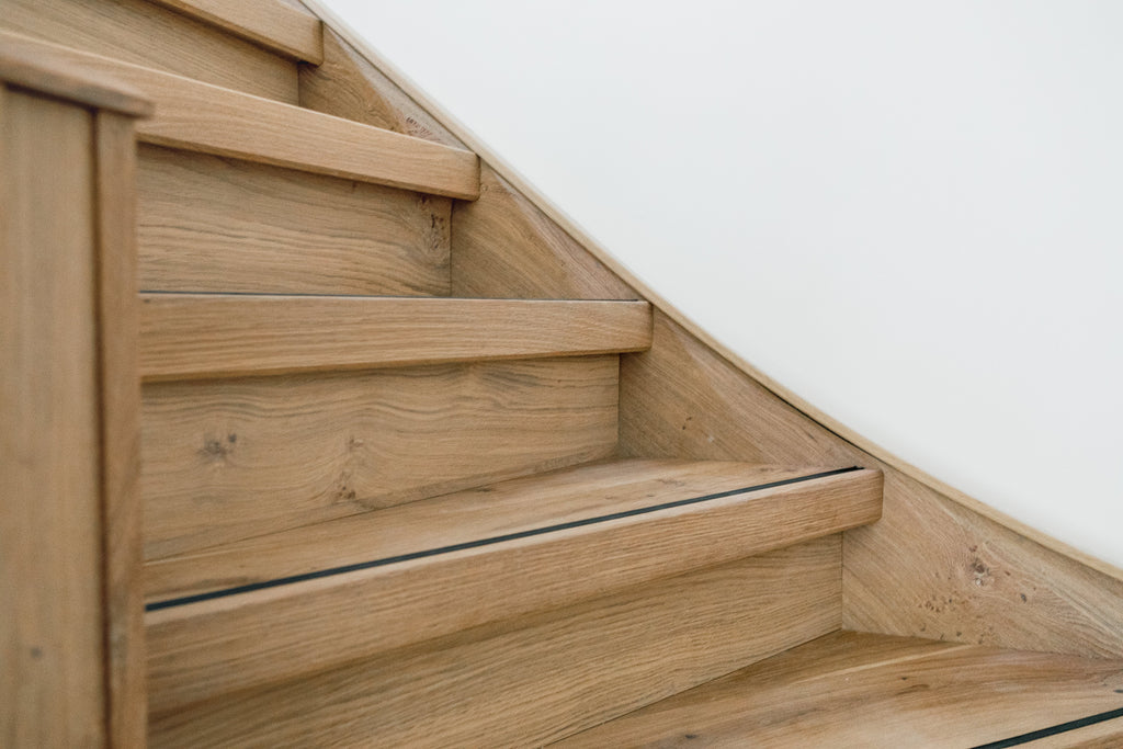 Eiken dichte trap recht doe-het-zelf pakket