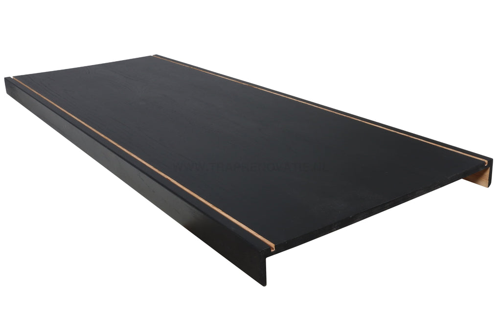 Dubbele Zwarte Overzettrede 140X54Cm Met Anti-Slip