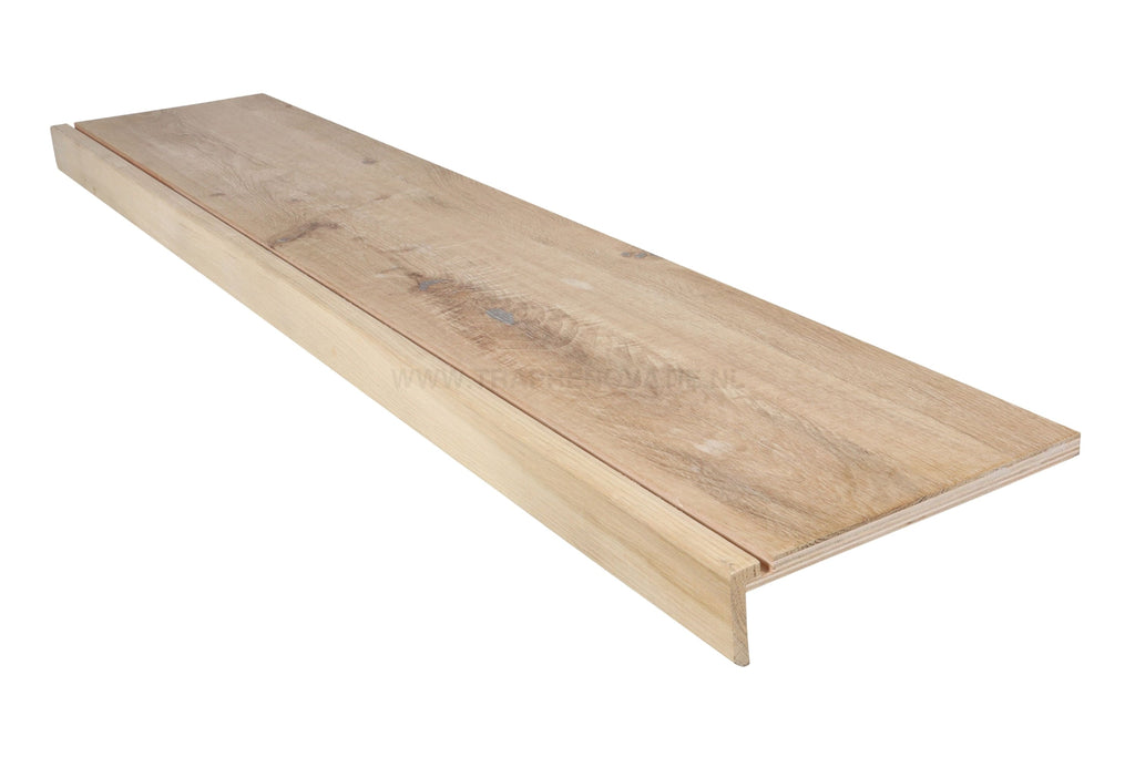 Enkele Eiken Overzettrede 100X26Cm Met Anti-Slip