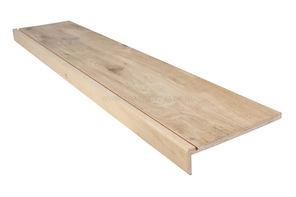 Enkele Eiken Overzettrede 100X26Cm Met Anti-Slip