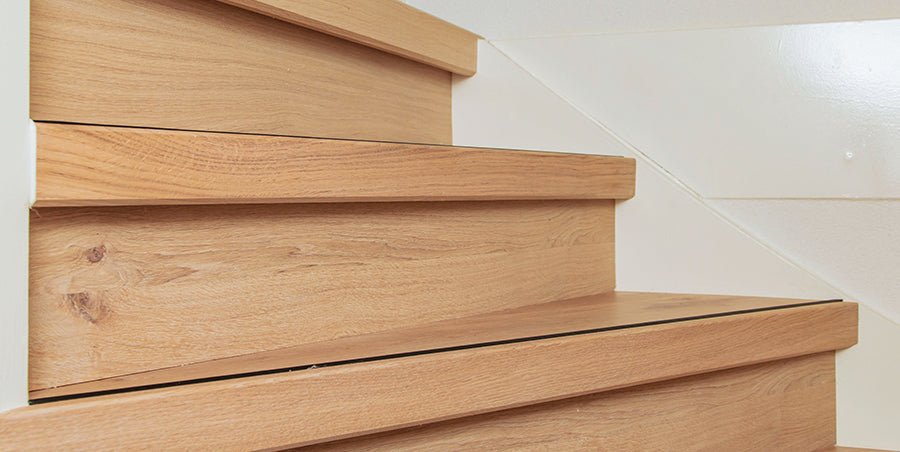 Eiken open trap 2-kwartdraai doe-het-zelf pakket