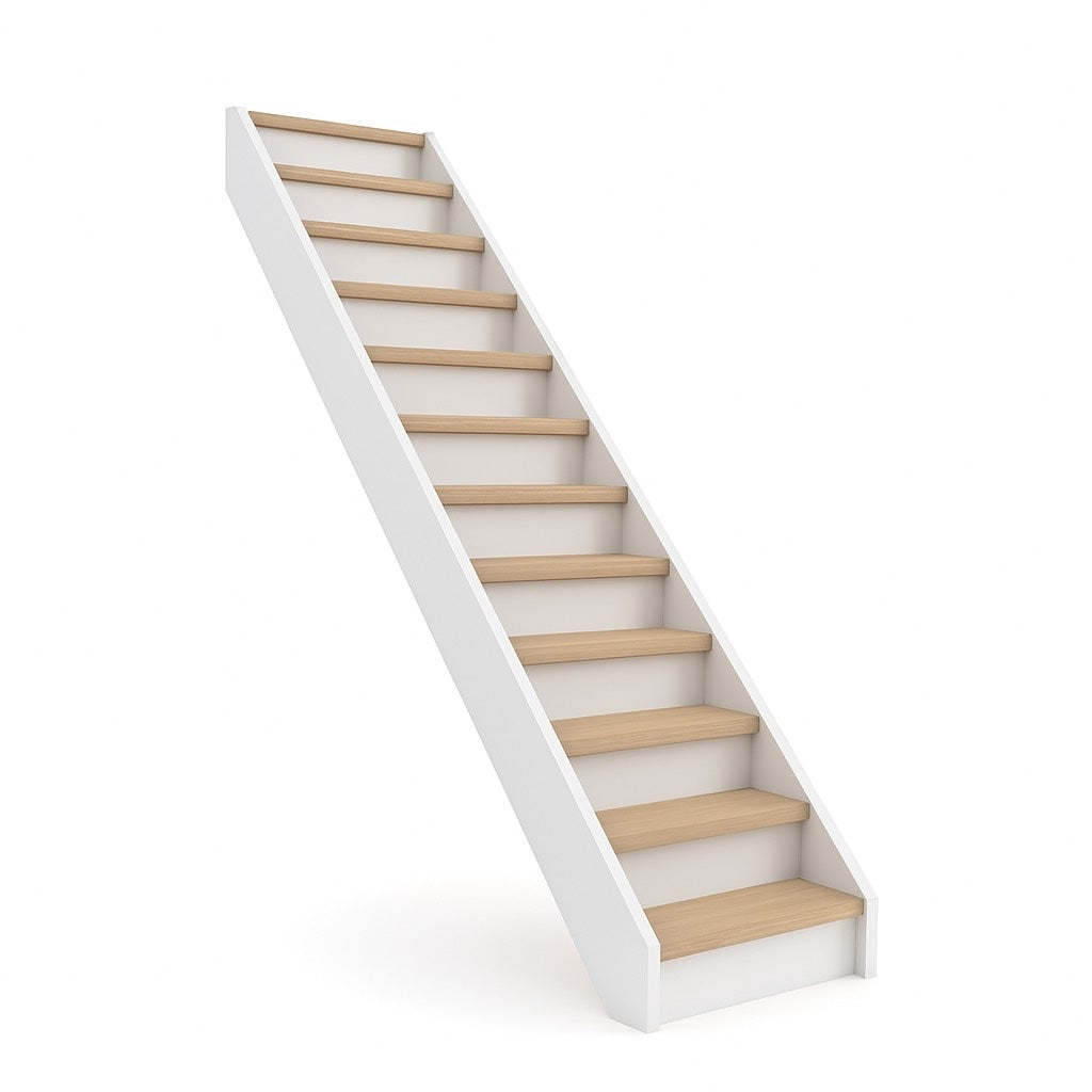 Eiken dichte trap recht doe-het-zelf pakket